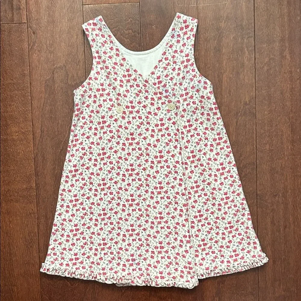Vintage Baby Gap Floral Sleeveless Pinafore Dress, Size 3